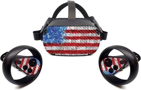 MightySkins Carbon Fiber Skin for Oculus Quest - Bald Eagle | Protective, Durable Textured Carbon Fiber Finish | Easy to Apply, Remove, and Change Styles | Made in The USA (CF-OCQU-Bald Eagle) in Kuwait