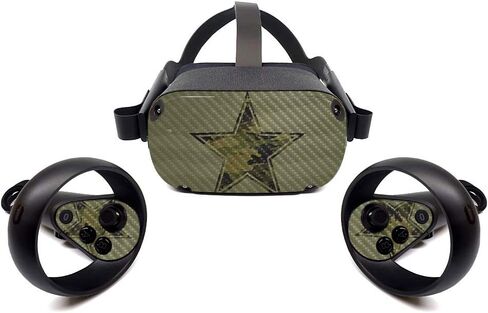 MightySkins Carbon Fiber Skin for Oculus Quest - Bald Eagle | Protective, Durable Textured Carbon Fiber Finish | Easy to Apply, Remove, and Change Styles | Made in The USA (CF-OCQU-Bald Eagle) in Kuwait