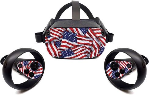 MightySkins Carbon Fiber Skin for Oculus Quest - Bald Eagle | Protective, Durable Textured Carbon Fiber Finish | Easy to Apply, Remove, and Change Styles | Made in The USA (CF-OCQU-Bald Eagle) in Kuwait