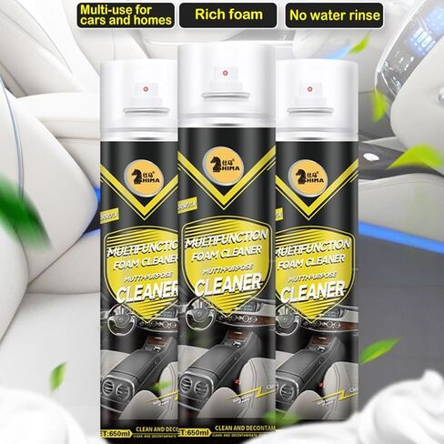 Multifunctional Foam Cleaner, Dry Cleaning Multi PurposeFoam Cleaner Spray, Foam Cleaner for Car and House Lemon Flavor, All-Purpose Household Cleaners for Kitchen in Kuwait