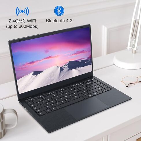 كمبيوتر محمول BiTECOOL، ذاكرة وصول عشوائي 12 جيجابايت، 256 جيجابايت NVMe SSD، Intel N5095 رباعي النواة (حتى 2.9 جيجاهرتز)، شاشة FHD IPS مقاس 14 بوصة، كمبيوتر محمول Windows 11، 2.4G/5G WiFi، BT4.2، النوع C، خفيف الوزن ومحمول in Kuwait