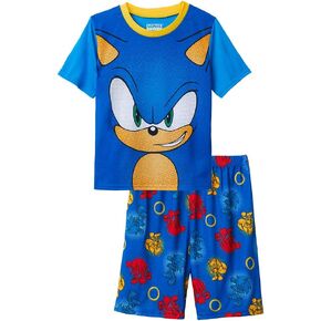 مجموعة ملابس نوم للأطفال مكونة من شورت وقميص نوم للأولاد من Sonic The Hedgehog مكونة من قطعتين in Saudi Arabia