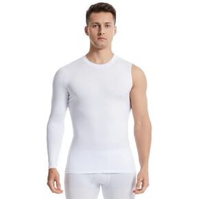 New Compression Shirts for Men 1/2 Single Arm Long Sleeve Athletic Base Layer Undershirt Gear T Shirt for Workout Basketball