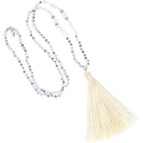 KELITCH Long Tassel Necklace Pendant Jewelry Pearl Crystal Necklace For Women Handmade Charm Fashion Jewelry
