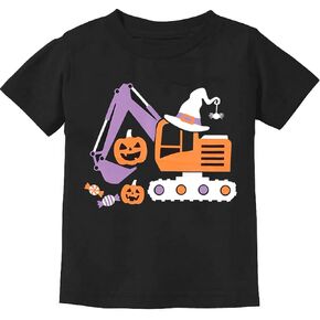 Toddler Boy Glow in Dark T-Shirt Short Sleeve Kids Pumpkin Halloween Baby Tops for 2-7T