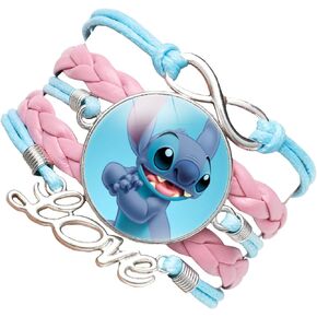 سحر سوار Twin Six Stith Ohana، أساور سلسلة يدوية من الجلد باللونين الأزرق والأرجواني، هدايا للنساء والفتيات in Kuwait