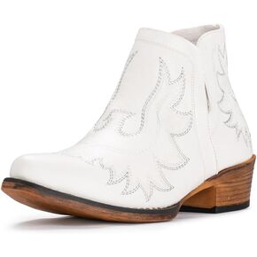 IUV Cowboy Boots For Women Western Ankle Boots Cowgirl Boots Pointy Toe Booties