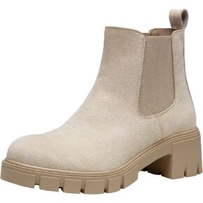 Jeossy Women's Ankle Boots 9606 Chelsea Platform Chucky Heel Booties for Women in Saudi Arabia