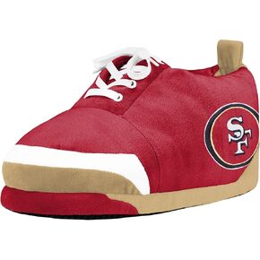 FOCO Mens NFL Team Logo Plush Oversized Sneaker Slippers