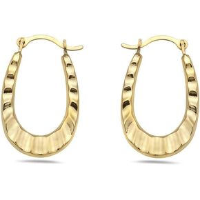 14K Solid Gold French Lock Hoop Earrings - Jewelry for Women And Girls - Small Hoop Earrings