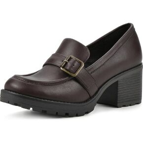 WHITE MOUNTAIN Women's Shoes Bougie Block Heel Loafer