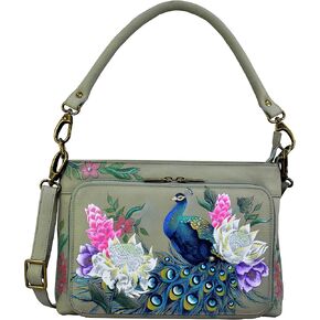 Anuschka Women’s Hand-Painted Genuine Leather Large RFID Organizer - Cardinal Family