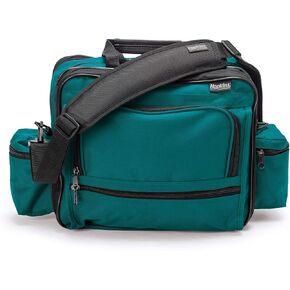 Hopkins Medical Products Mark V Shoulder Bag, HIPAA Compliant Lockable Zippers for Security, Adjustable Straps and Reinforced Bottom, Fold-Down Compartment for Easy Access, 13x11.25x7.5 inch, Navy