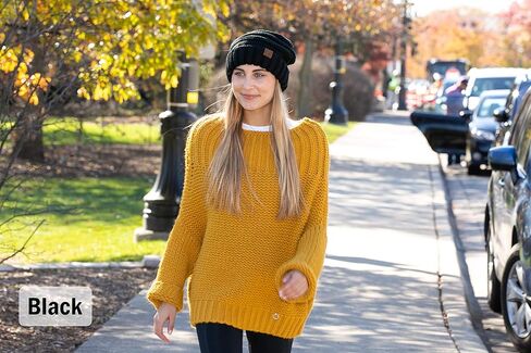 Funky Junque Trendy Warm Oversized Chunky Soft Oversized Cable Knit Slouchy Beanie in Kuwait