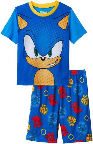 مجموعة ملابس نوم للأطفال مكونة من شورت وقميص نوم للأولاد من Sonic The Hedgehog مكونة من قطعتين in Saudi Arabia
