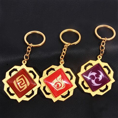 SONGCHANGJEWELRY G-I Vision Keychain - Eye of God Luminous Keyring Pendant - Game Project Accessories for Women in Kuwait