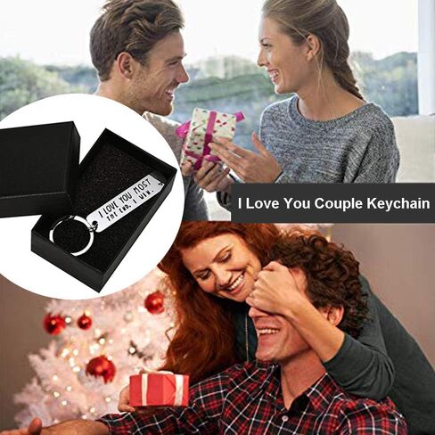 CINDYHE Couple Keychain I Love You Keychain for Boyfriend Girlfriend Husband Wife Keychain Gifts for Him Her in Kuwait