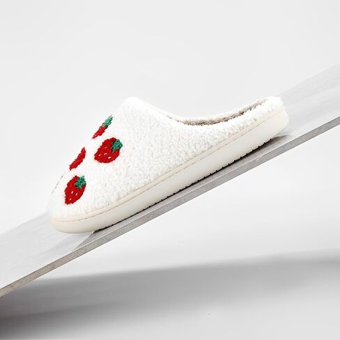 شباشب الفراولة شباشب الفطر للنساء، شباشب منزلية خفيفة الوزن من القطيفة الناعمة، شباشب من رغوة الذاكرة، أحذية منزلية للزوجين في الأماكن المغلقة in Kuwait