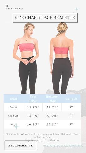 TL Women's Single or 2 Pieces Floral Lace Strapless Bra, Seamless Tube Top Bandeau Bralettes with Stertchy Chest Wrap in Kuwait