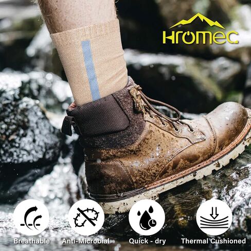 Merino Wool Hiking Socks for Cold Weather Socks Thermal Warm Crew Winter Boot Cushion Socks in Saudi Arabia