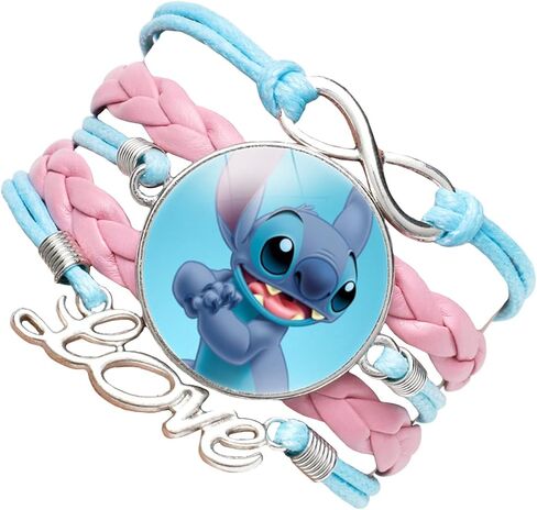 سحر سوار Twin Six Stith Ohana، أساور سلسلة يدوية من الجلد باللونين الأزرق والأرجواني، هدايا للنساء والفتيات in Kuwait