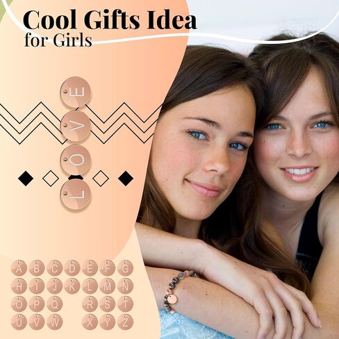 Btysun الأساور الأولية للنساء في سن المراهقة الفتيات أفضل صديق هدايا عيد ميلاد التخرج لحرفها A-Z سوار مطرز الأخت ابنة عيد الأم أمي الإناث مجوهرات عيد الميلاد in Kuwait