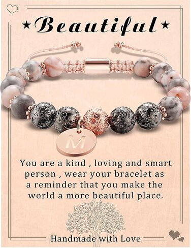Btysun Initial Bracelets for Women Teen Girls Best Friend Graduation Birthday Gifts for Her Letter A-Z Beaded Bracelet Sister Daughter Mother's Day Mom Female Christmas Jewelry in Kuwait
