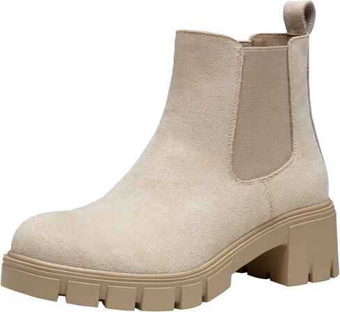 Jeossy Women's Ankle Boots 9606 Chelsea Platform Chucky Heel Booties for Women in Saudi Arabia