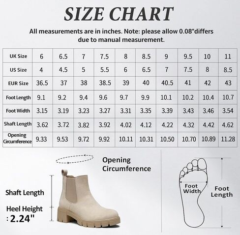 Jeossy Women's Ankle Boots 9606 Chelsea Platform Chucky Heel Booties for Women in Saudi Arabia