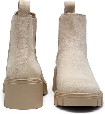 Jeossy Women's Ankle Boots 9606 Chelsea Platform Chucky Heel Booties for Women in Saudi Arabia