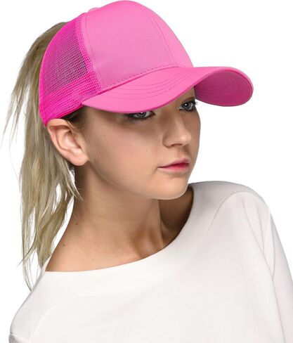 C.C Hatsandscarf Ponytail caps Messy Buns Trucker Plain Baseball Cap (BT-6) in Saudi Arabia