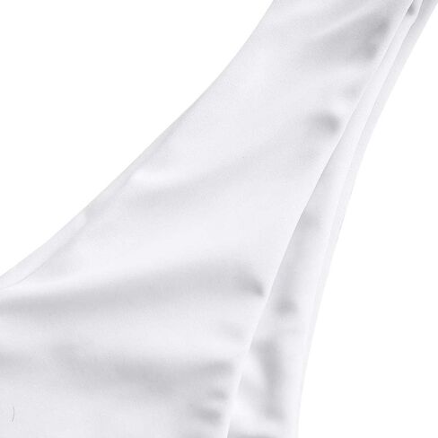 ZAFUL Women's High Cut Plain Bikini Bottom Mid Waist Solid Swimsuit Briefs Cheeky Bathing Suit High Leg Swim Bottoms in Kuwait