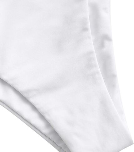 ZAFUL Women's High Cut Plain Bikini Bottom Mid Waist Solid Swimsuit Briefs Cheeky Bathing Suit High Leg Swim Bottoms in Kuwait