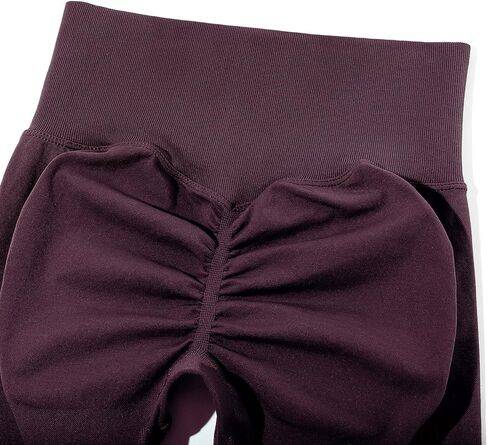 MOSHENGQI سراويل يوجا نسائية بدون خياطة لرفع المؤخرة بخصر عالٍ، سراويل يوجا مضلعة للتمرينات والتخسيس in Kuwait