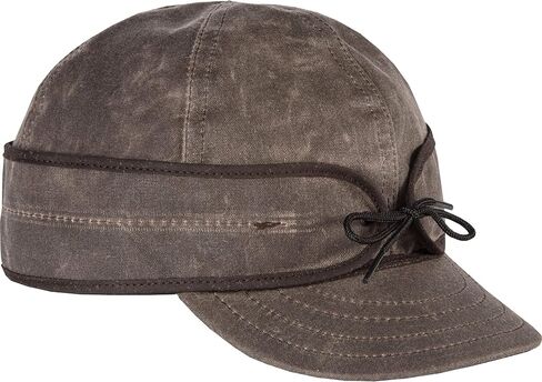 Stormy Kromer Waxed Cotton Cap - Lightweight Fall Hat with Earflaps in Kuwait