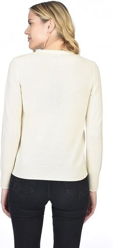 State Cashmere Essential Crewneck Sweater 100% Pure Cashmere Long Sleeve Pullover for Women in Kuwait