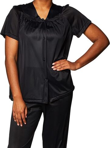 طقم بيجامة نسائي من التريكو المصنوع من النايلون بأكمام قصيرة موديل 90107 رائع in Kuwait