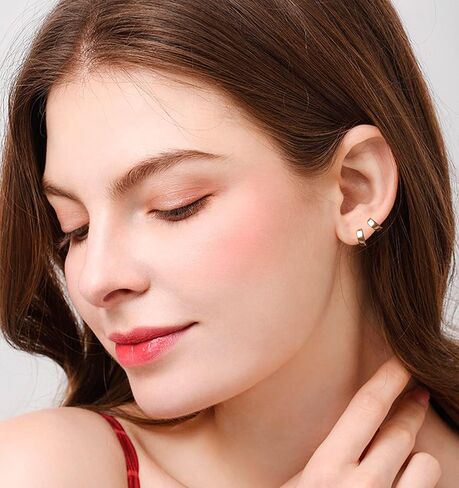 3 Pairs Small Hoop Earrings for Women Men, Sterling Silver Post Sleeper Cartilage Huggie Earring Set, 3mm in Width, Diameter in 8mm 10mm 12mm in Kuwait