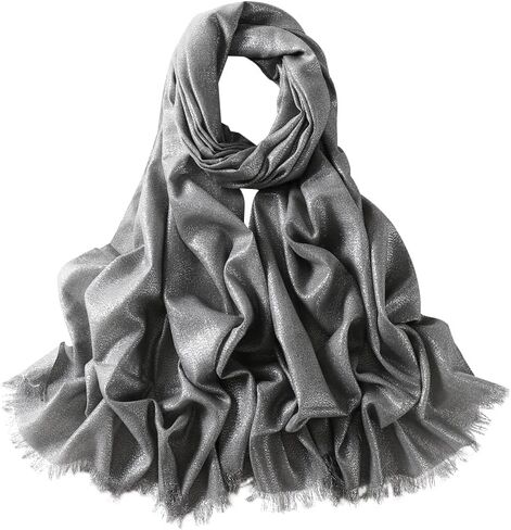 Hybeeh Sparkly Glitter Hijab Scarf for Women Shimmer Hijab Metallic Lightweight Wrap Pashmina Shawl for Women in Kuwait