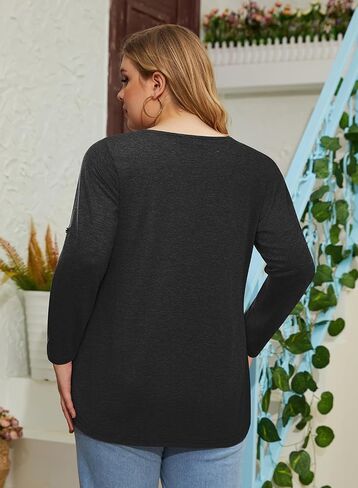 Siddhe Women Short Sleeve Plus Size Tunics, Square Neck Tops Casual Loose Fit T Shirt Blouse Summer 2024 in Kuwait