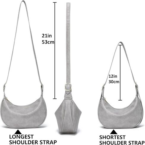 Small Crossbody Bags for Women, Crescent Shoulder Bag Dumpling Bag Half Moon Everyday Purse for Travel - Vegan Leather in Kuwait