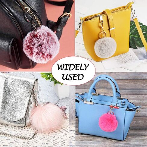 M&C Music Color 20 قطعة من سلاسل المفاتيح المصنوعة من الفراء الصناعي بوم بومس لحقيبة اليد ومحفظة الكرة المنفوشة in Kuwait