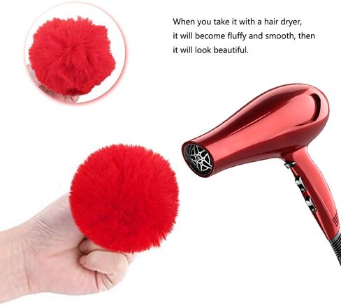 M&C Music Color 20 قطعة من سلاسل المفاتيح المصنوعة من الفراء الصناعي بوم بومس لحقيبة اليد ومحفظة الكرة المنفوشة in Kuwait