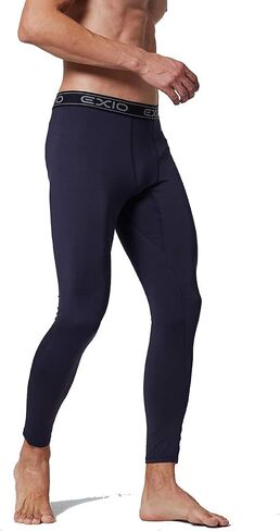 سروال EXIO الرجالي المضغوط من Baselayer، سروال ضيق للجري بارد وجاف EX-P06 in Kuwait