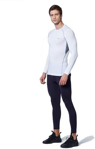 سروال EXIO الرجالي المضغوط من Baselayer، سروال ضيق للجري بارد وجاف EX-P06 in Kuwait