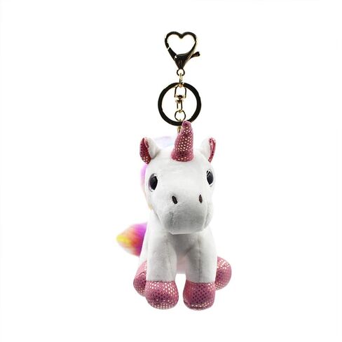 leomoste Cute Unicorn Plush Keychain Kawaii Animal Key Chain Handbag Purse Clip Keyring for Girls Women in Saudi Arabia