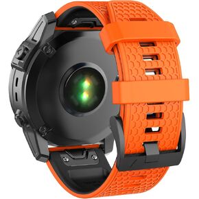 MYSNBKN Compatible with Garmin Fenix 7X Band, 26mm Soft Silicone Watch Band Replacement for Fenix 5X/Fenix 6X/Fenix 5X Plus/Fenix 6X Pro/Fenix 3/Fenix 3HR Smartwatch