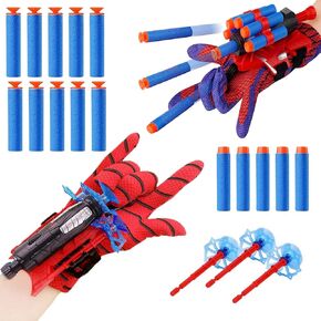 YUETIANE Set of 2 Spider Web Shooters Wrist Launcher Spider Gloves Web-Shooters for Kids