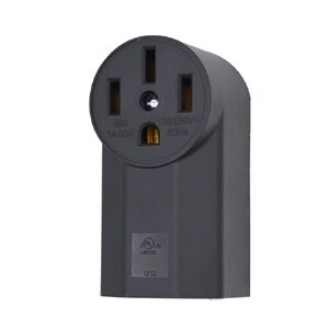 NEMA 6-50R وعاء 2-Pole 3-Wire سطح جبل الطاقة 250V 50A UL المدرجة، Micmi أسود (NEMA 6-50R)