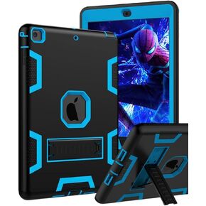 ibeacos Case for IPad Air First Generation Case, Three Layers of Plastic and Silicone Protection, IPad Air Heavy Shock Protection Case (Black and Blue) in Kuwait